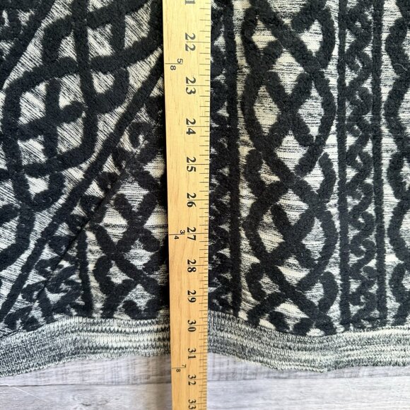 Anthropologie Moth Sweater Dress XSP Black Gray Shaker Knit Long Sleeve Tunic - Picture 8 of 9